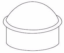 Picture of 1 5/8" Aluminum Dome Caps - Case of 500