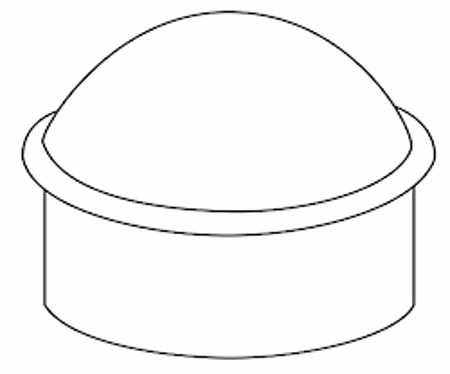 Picture of 2 1/2" Aluminum Dome Caps