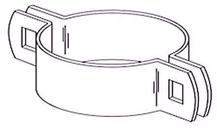 Picture of 4" Beveled Two Way Brace Bands 180 deg.