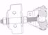 Picture of 1" MS Ornamental Embassy Iron Hinge w/ Springs